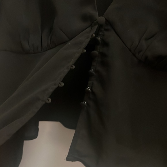 Black Button Up Top - Picture 4 of 6